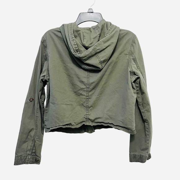 Thread & Supply Green Utility Military Style Cropped Jacket - Picture 2 of 6
